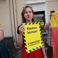 Kauniečiai protestavo prie&scaron; medžių pjovimą mieste