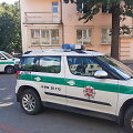 Utenos apskr. VPK tarnybinis automobilis &bdquo;&Scaron;koda Yeti&ldquo;, stovintis &scaron;alia Utenos apskr. VPK pastato.