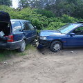&bdquo;VW Golf&ldquo; ir &bdquo;Ford Mondeo&ldquo; avarija Varėnos rajone