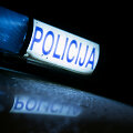 Naktinio kelių policijos reido Vilniuje akimirka