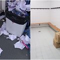 Kairėje &ndash; &bdquo;Barcelona&ldquo; rūbinė po mačo Prahoje. De&scaron;inėje &ndash; &bdquo;Lietkabelio&ldquo; po mačo Manresoje.