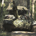 Rusų tankas T-72B3M Kursko srityje