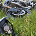 Sudaužytas motociklas &bdquo;Suzuki GSX&ldquo;