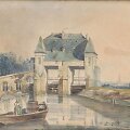 Jan RUSTEM (1762-1835) Landscape with architecture. View from the artist's journey to Germany, c.1788/90