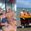 Juneta Krylovaitė, Nikolajus Anikejevas ir Nino Fraguela perplaukė Laman&scaron;o sąsiaurį