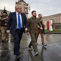 Borisas Johnsonas ir Volodymyras Zelenskis