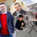 Ąžuolas Žvagulis su žmona, Andrius Užkalnis