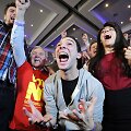 &Scaron;kotijos nepriklausomybės prie&scaron;ininkų džiaugsmas sužinojus referendumo rezultatus.