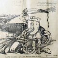 Tarpukario spaudos karikatūra apie Kainų tvarkytoją