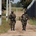 Lenkijos kariai patruliuoja prie Lenkijos-Baltarusijos sienos