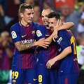  Lucas Digne, Andres Iniesta ir Lionelis Messi