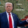 Donaldas Trumpas ir Ukrainos žemėlapis
