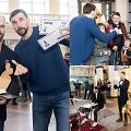 Filmo &bdquo;ReEmigrantai&ldquo; komanda pasitinka grįžtančius oro uoste