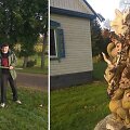 Garsusis Kėdainių kra&scaron;to tautodailininkas Vytautas Ulevičius, kurio pagamintos skulptūros puo&scaron;ia įvairias pasaulio vietas, savo sodyboje Krakių miestelyje i&scaron;drožė ir pastatė skulptūrą skirtą &scaron;ių dienų pagrindinei aktualijai &ndash; koronavirusui. 