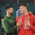 Novakas Džokovičius ir Jakubas Men&scaron;ikas