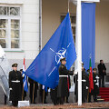 S. Daukanto aik&scaron;tėje vyko Lietuvos ir NATO vėliavų pakėlimo ceremonija