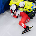 Kamila Sellier per greitojo čiuožimo varžybas nukentėjo nuo varžovės pačiūžos.