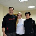 Algirdas Kau&scaron;pėdas su žmona ir Rūta Meilutyte