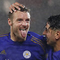 Jamie Vardy (kairėje) ir Ayoze Perezas pelnė po 3 įvarčius, o &bdquo;Leicester City&ldquo; 9:0 sutriu&scaron;kino &bdquo;Southampton&ldquo;.