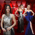 &bdquo;Oskarų&ldquo; vie&scaron;nios (i&scaron; kairės): Eiza Gonzalez, Sandra Bullock, Jennifer Lawrence, Nicole Kidman ir Salma Hayek