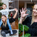 Vaida Skaisgirė su sūnumi Atu papuo&scaron;ė Kalėdų eglę