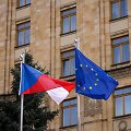 Čekijos ir Europos Sąjungos vėliavos