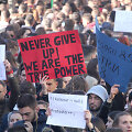 Studentų protestas Albanijoje