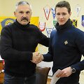 &bdquo;Atlanto&ldquo; direktorius Vacys Lekevičius sveikino naująjį žaidėją Roką Kru&scaron;nauską. 