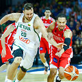Antrosios rinktinės rungtynės: Lietuva &ndash; Gruzija. Donatas Motiejūnas