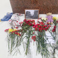 Improvizuotas memorialas Dnipro aukoms Maskvoje