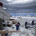 Darbininkai i&scaron; &Scaron;iaurės Korėjos stato stadioną Rusijoje