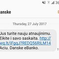 Sukčiavimas SMS žinute