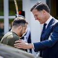 Ukrainos lyderis Volodymyras Zelenskis ir Nyderlandų premjeras Markas Rutte