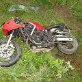 Avarijoje apgadintas &bdquo;Yamaha&ldquo; motociklas
