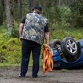 Kelyje Barčiai &ndash; Varėna nuo kelio nulėkė ir apvirto automobilis