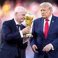 Gianni Infantino ir Donaldas Trumpas / BSR AGENCY