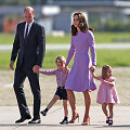Princas Williamas ir Kembridžo hercogienė Catherine su vaikais Charlotte ir George'u
