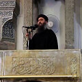 Abu Bakras al-Baghdadi 2014 metais Mosulo Nuri mečetėje