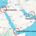 Sueco kanalas, Bab al Mandebo sąsiauris, Hormūzo sąsiauris