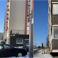 Vasario 16-ąją nei&scaron;kelta Lietuvos vėliava Vėtrungių gatvėje