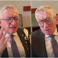 Tortu apmėtytas Poznanės prezidentas Jacekas Jaśkowiakas