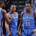 &bdquo;Thunder&ldquo; lyderių trio &ndash; Serge'as Ibaka, Russellas Westbrookas ir Kevinas Durantas
