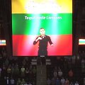 Lietuvos himnas Kauno &bdquo;Žalgirio&ldquo; arenoje &ndash; jau ir gestų kalba