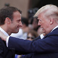Emmanuelis Macronas ir Donaldas Trumpas