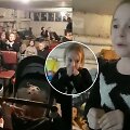 Ukrainietė mergaitė uždainavo slėptuvėje