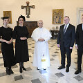 I. Ruginienė su &scaron;eima susitiko su popiežiumi Leonu XIV / Vatican Media nuotr.