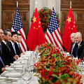 Xi Jinpingas ir Donaldas Trumpas G20 vir&scaron;ūnių susitikime
