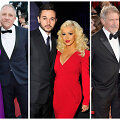 Salma Hayek ir Francois-Henri Pinault, Christina Aguilera ir Matthew Rutleris bei Harrisonas Fordas ir Calista Flockhart