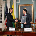 K. Budrys ir M. Rubio / URM nuotr.