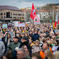 Vilniaus Katedros aik&scaron;tėje surengta protesto akcija &bdquo;&Scaron;alin rankas nuo laisvo žodžio&ldquo;